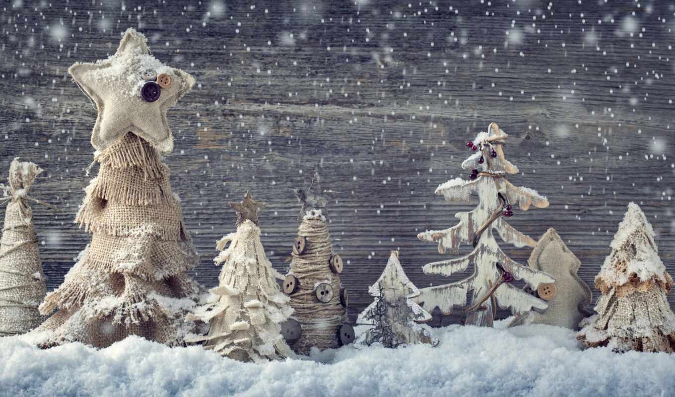 new, snow, year, christmas, decoration, decor