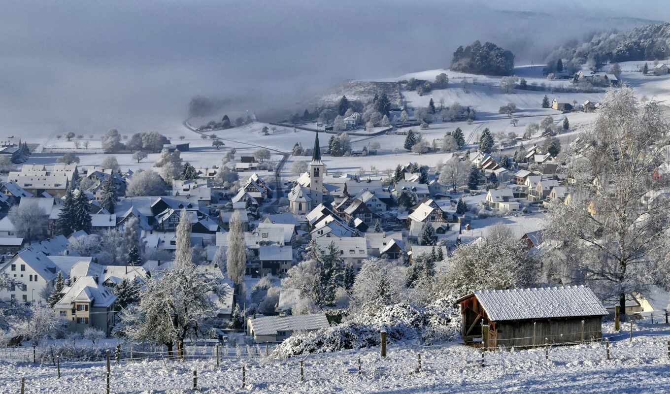 city, snow, winter, swiss, Switzerland, zurich, canton, qish