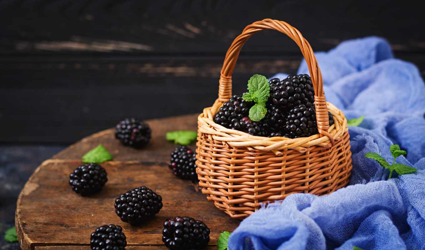 корзина, blackberry, ягода