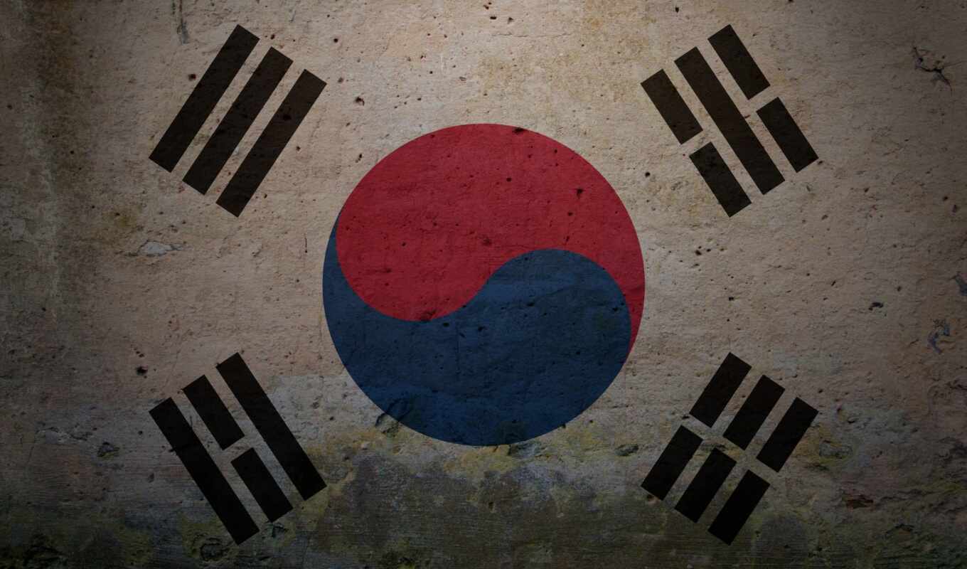 photo, korea, south, flag, korean