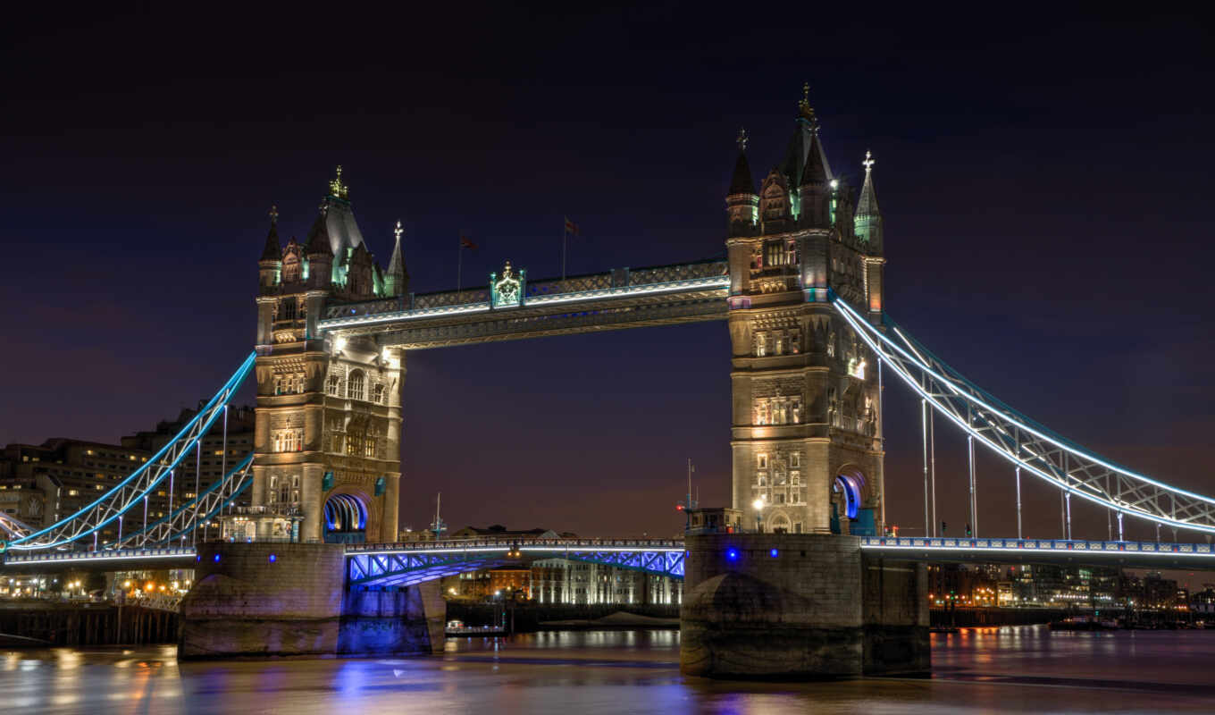 free, city, night, Bridge, skyline, photos, tower, london, pixabay