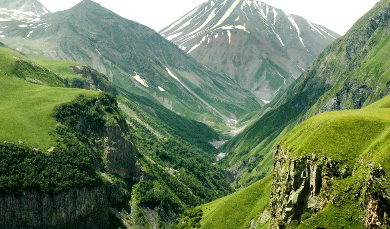 фото, зелёный, снег, гора, dream, спать, зеленое, долина, сонник, грузия