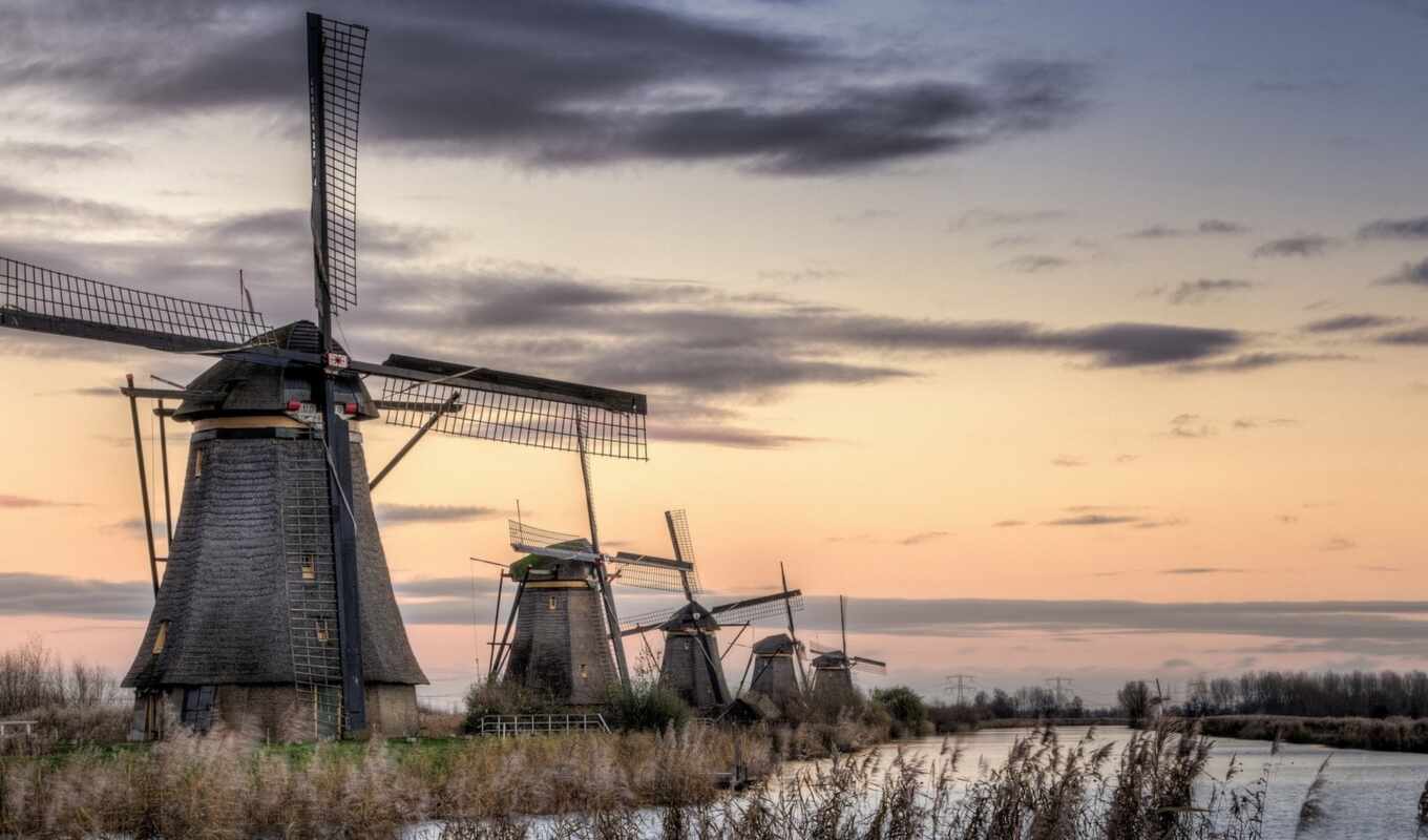 mill, holland, ветряк