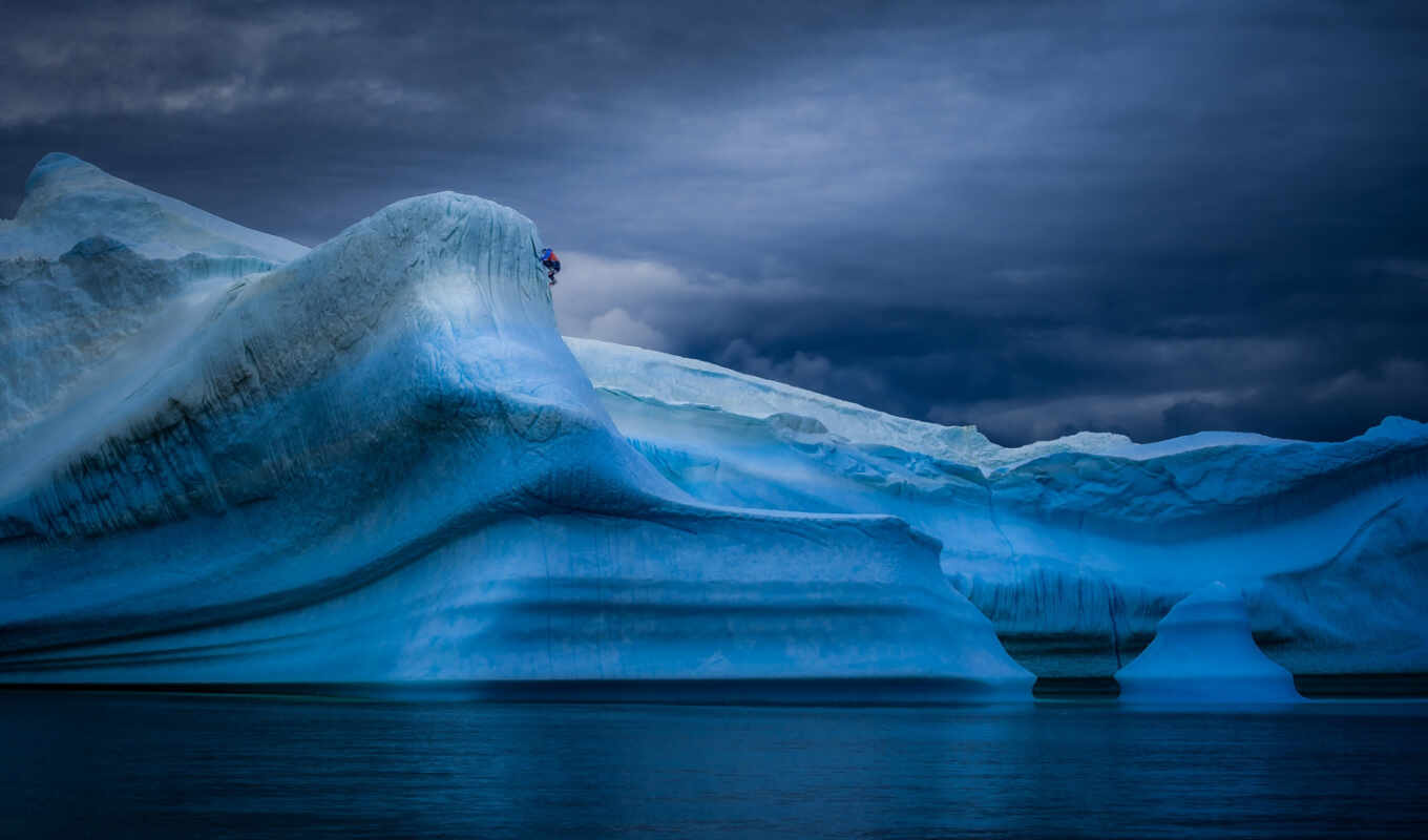 photo, iceberg, klimp