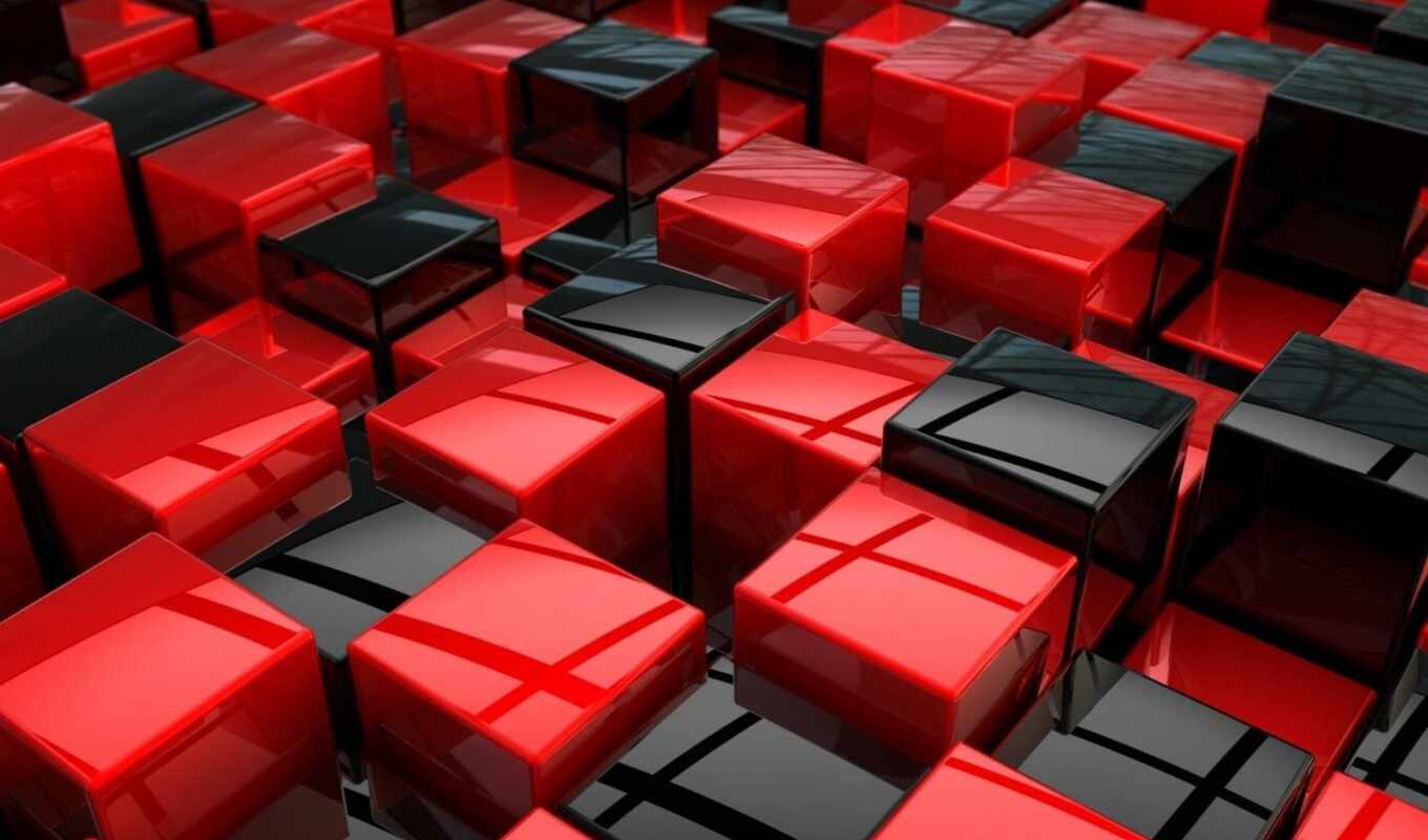 black, full, picture, Red, cubes, Mandarins, cubs, volks