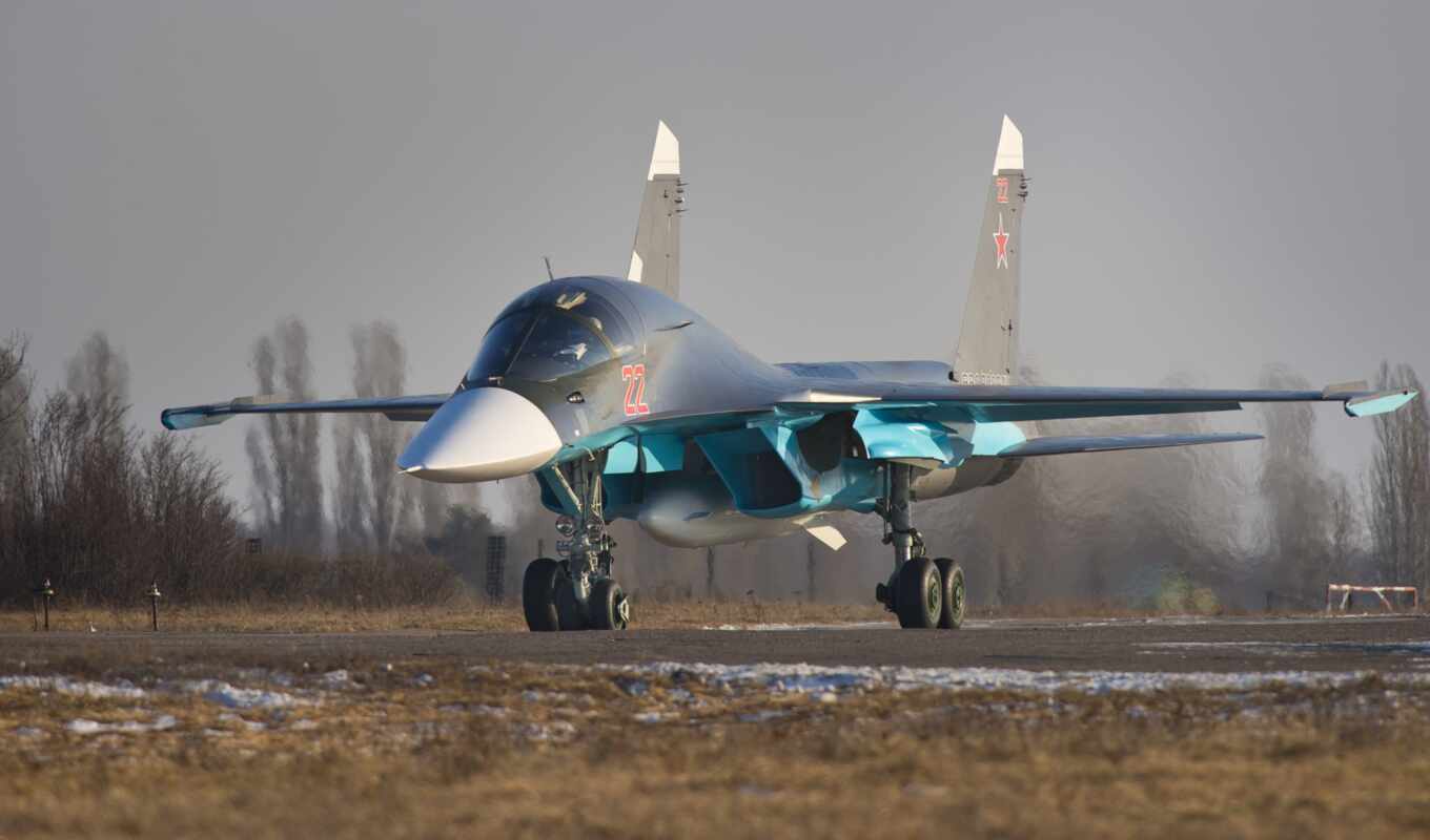 the fighter, takeoff, russia, su-34
