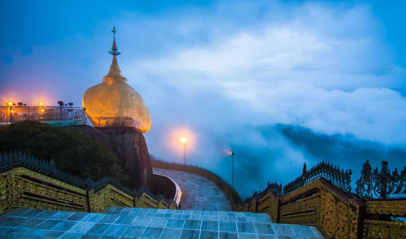 rock, golden, tourist, pagoda, yangon