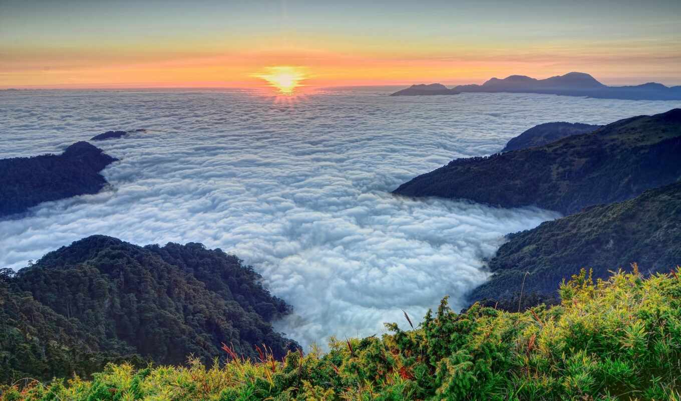 comment, sunset, sea, david, taiwan, cloud, peak, join, conservation, pikabushnik, hehuanshan