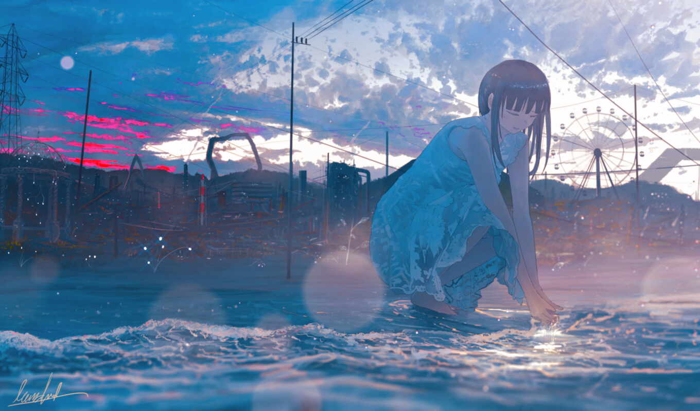 anime, sea