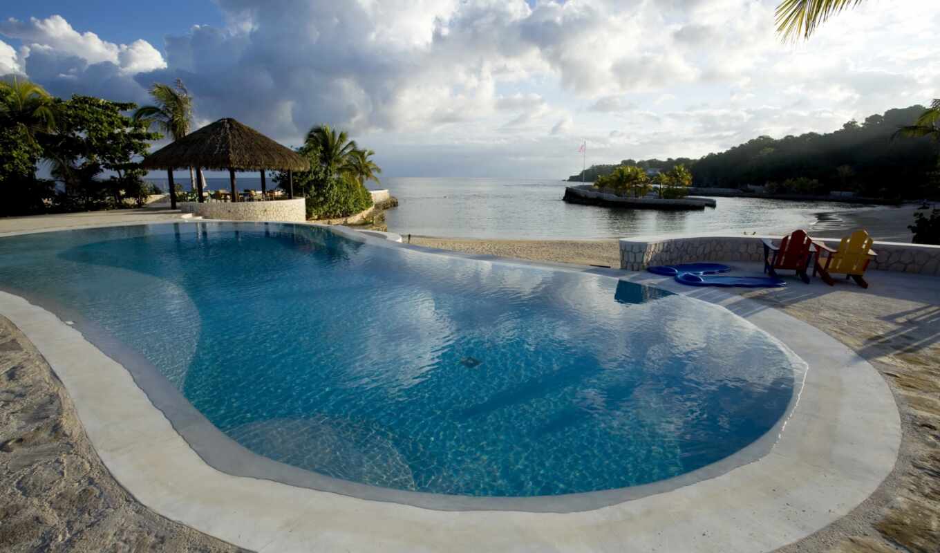 sea, swimming pool, rest, jamaica