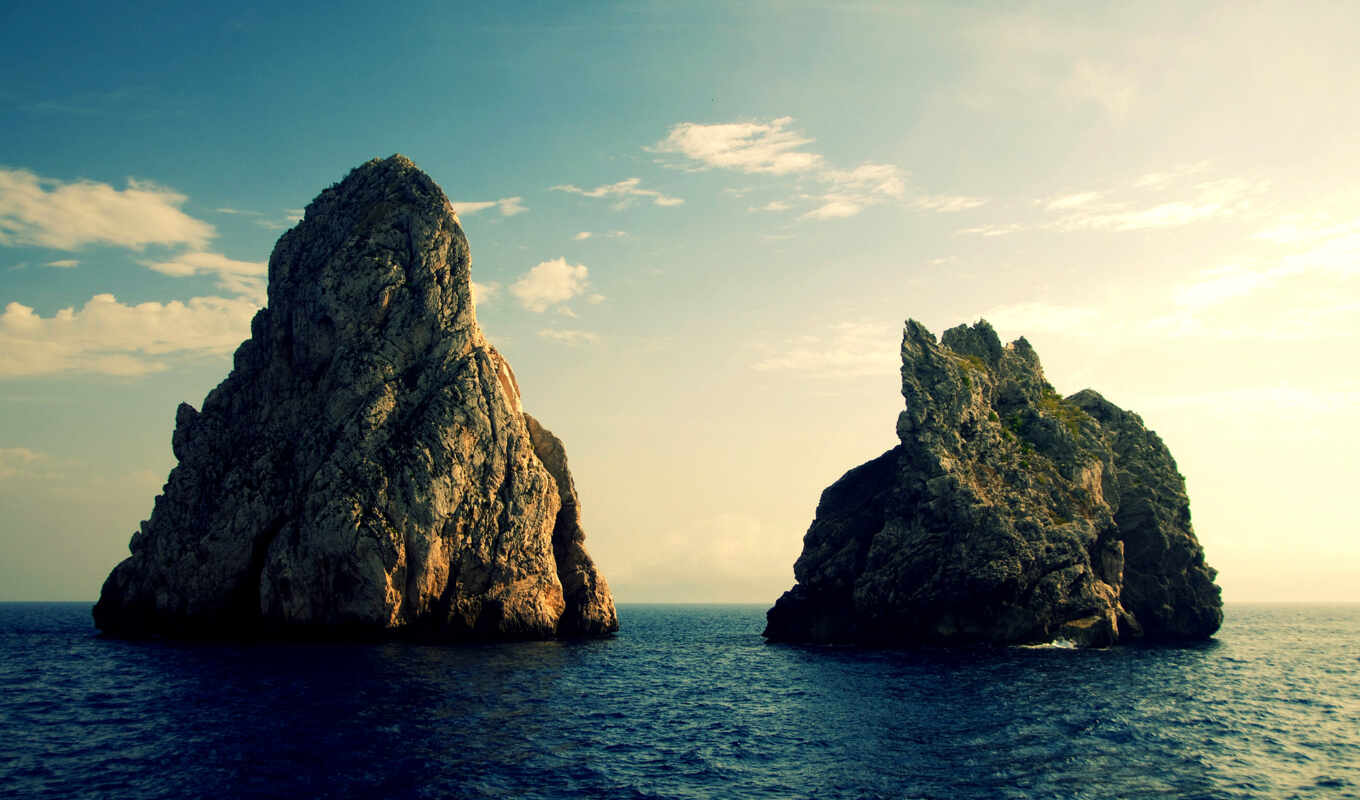 nature, landscapes-, large format, sea, islands, everything, which, rocks, medes