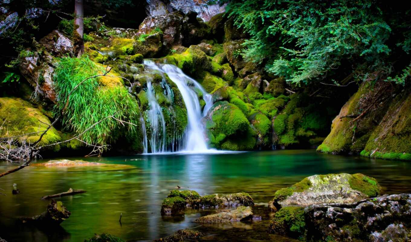 nature, telephone, beautiful, nature, waterfall, waterfalls