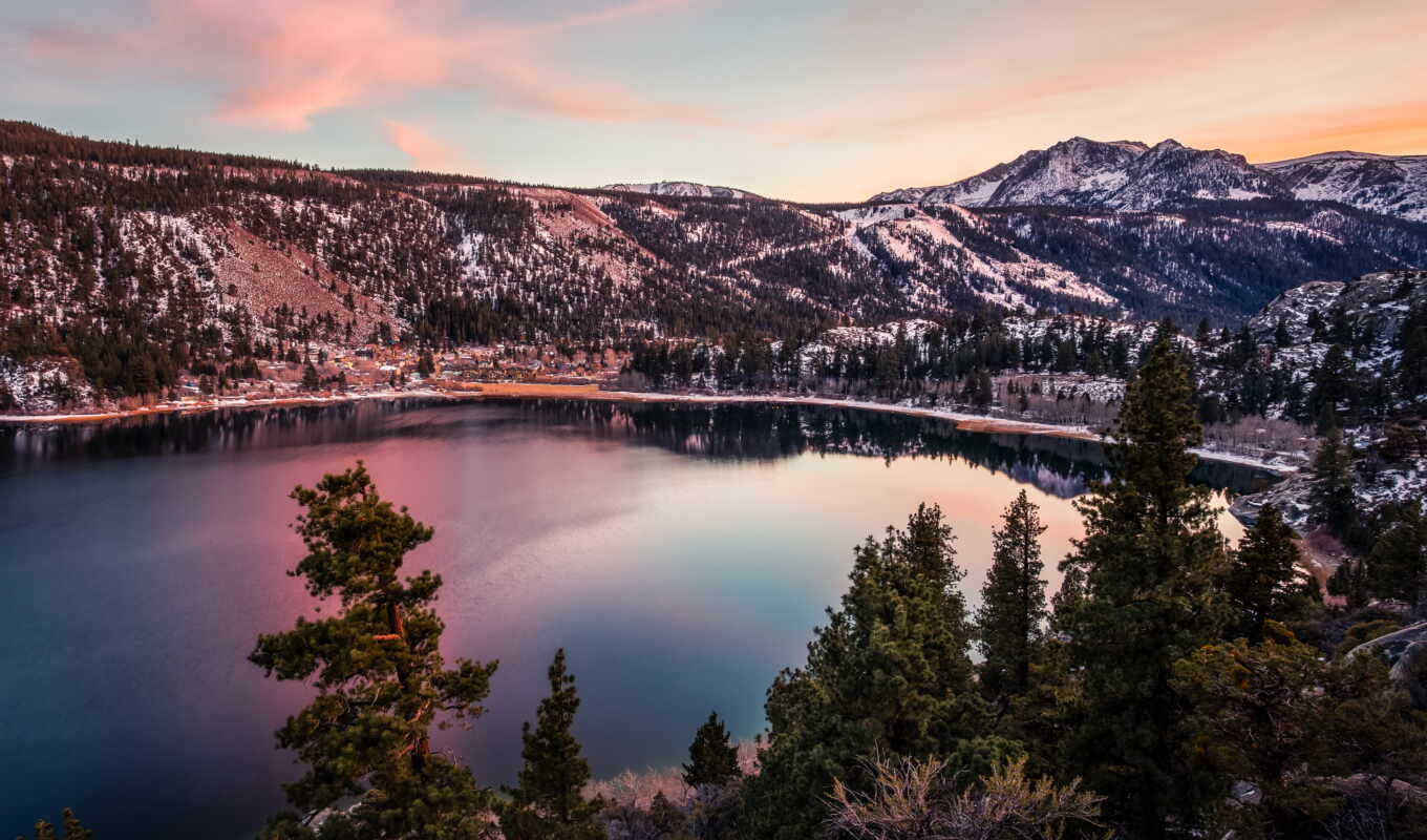lake, mountain, california, june, county, mono
