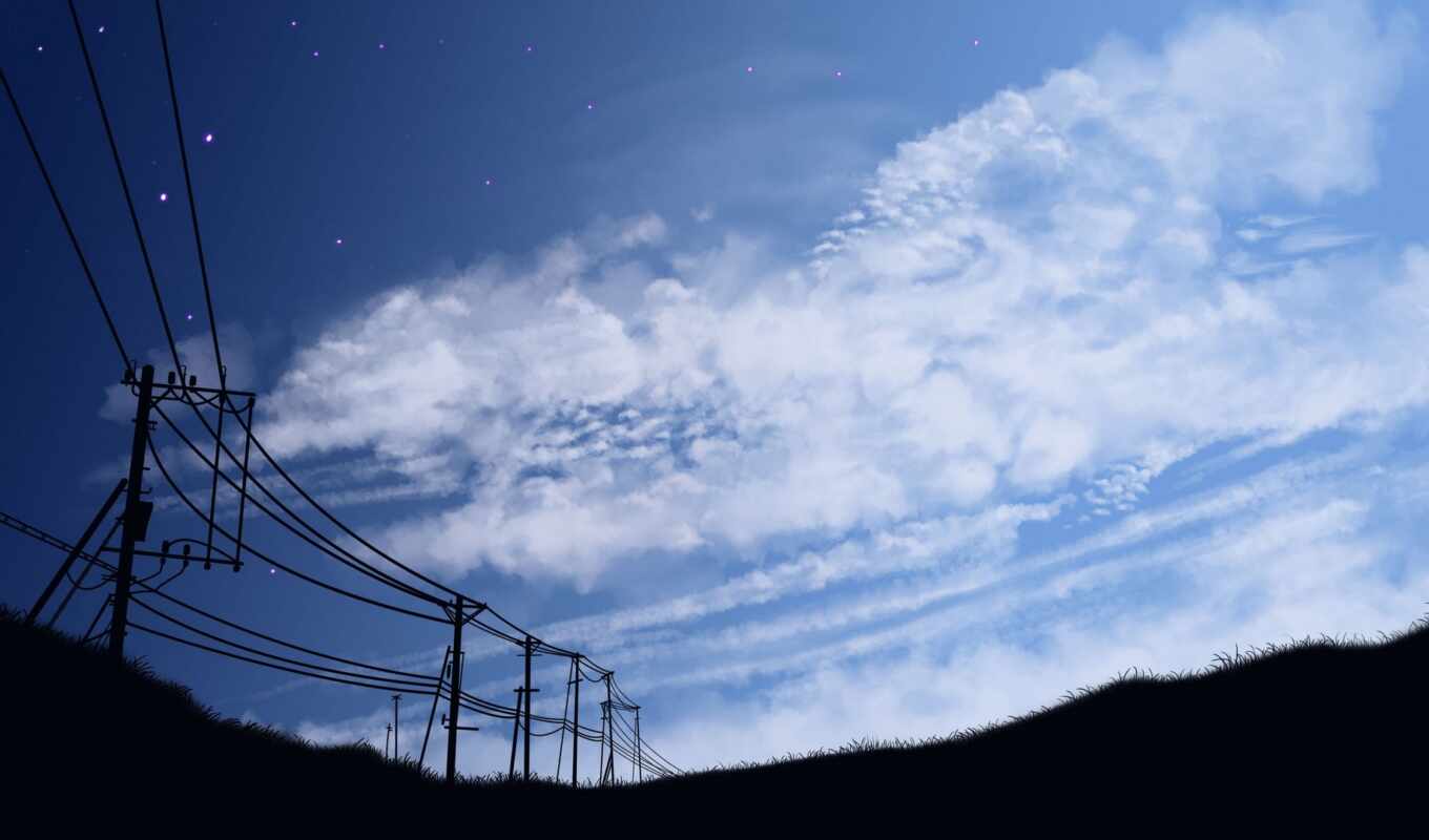 небо, landscape, облако, star