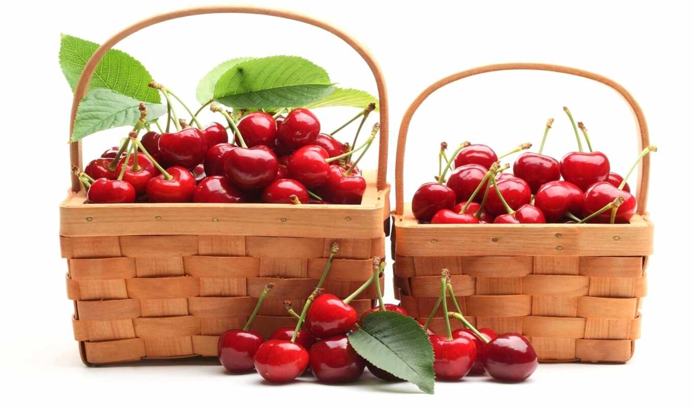 cherry, плод, корзина
