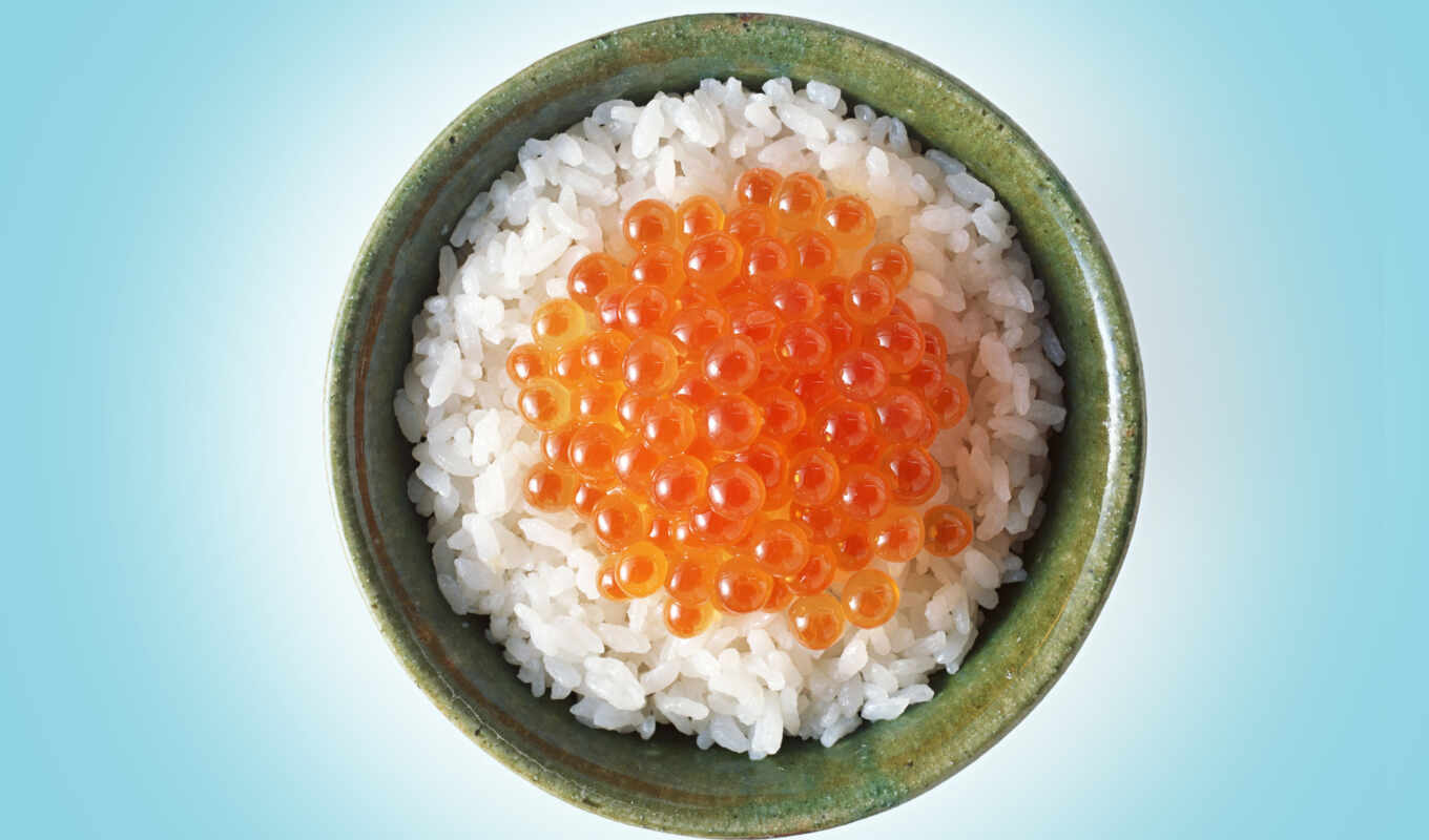 picture, code, red, has, rice, a cup, horizontal, verticals, caviar, rice, dishes, photo