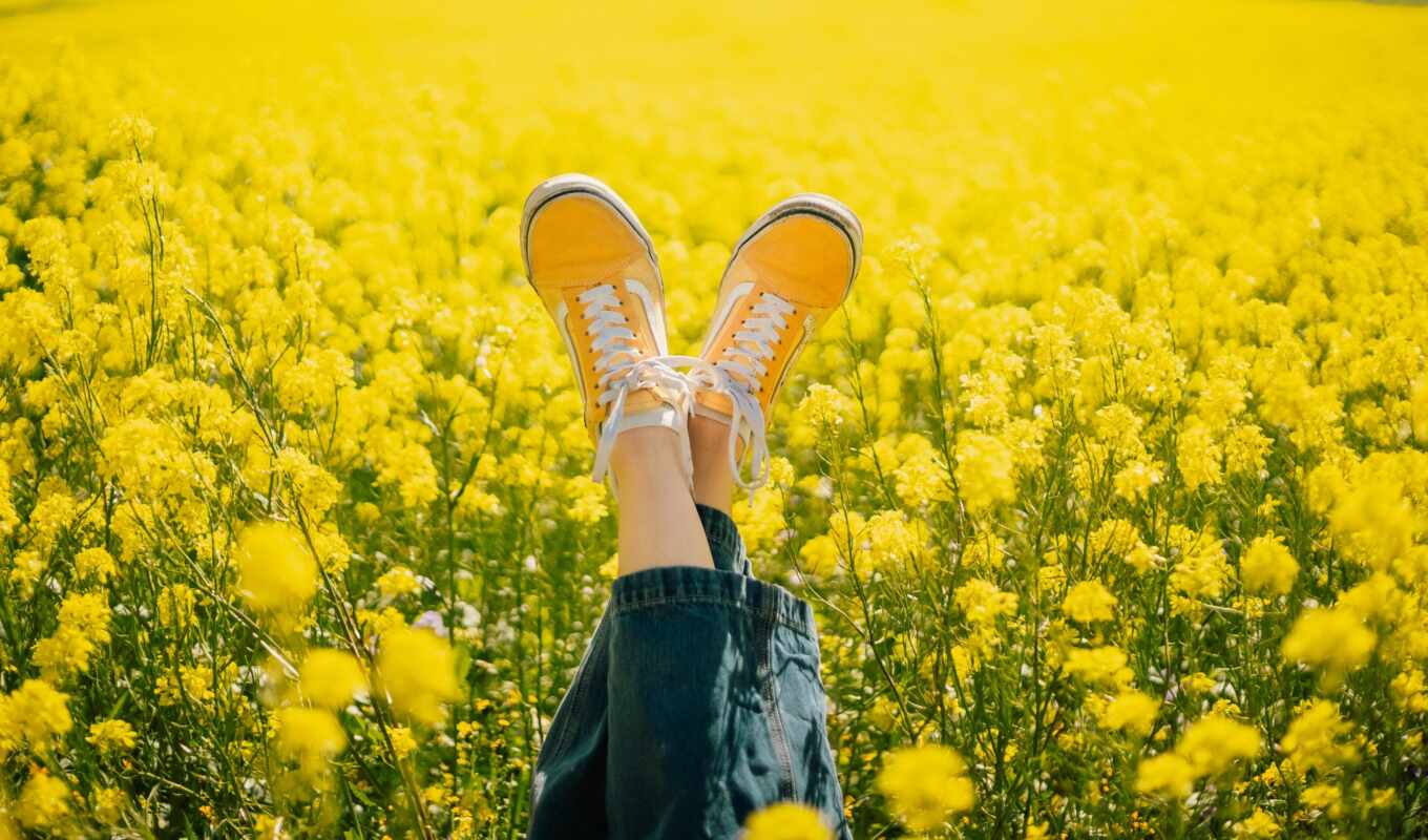 photo, flowers, face, field, super, yellow, person, swag, natury, onie, t-nis