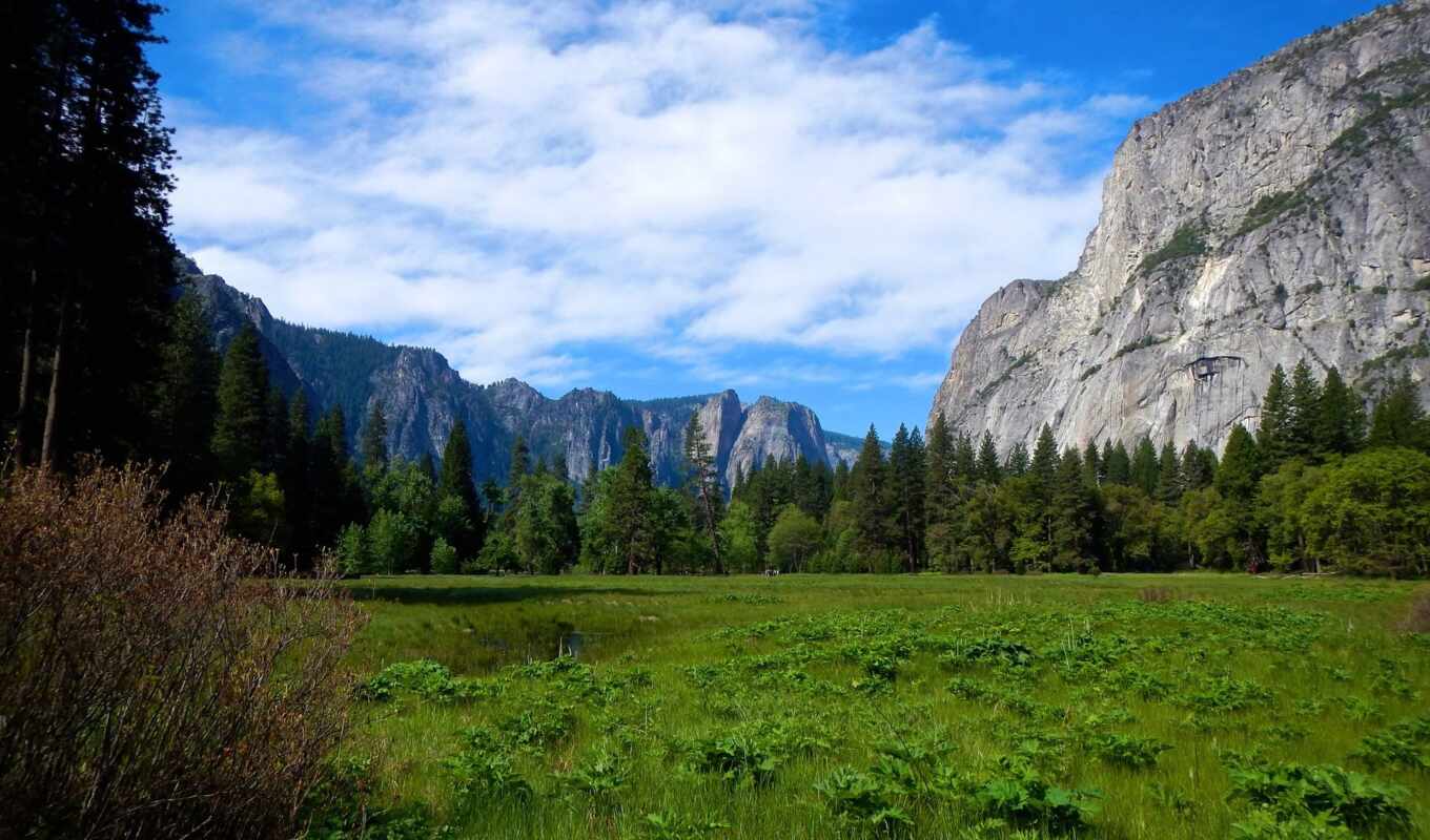 pictures, landscape, park, mountains, national, долина, yosemite