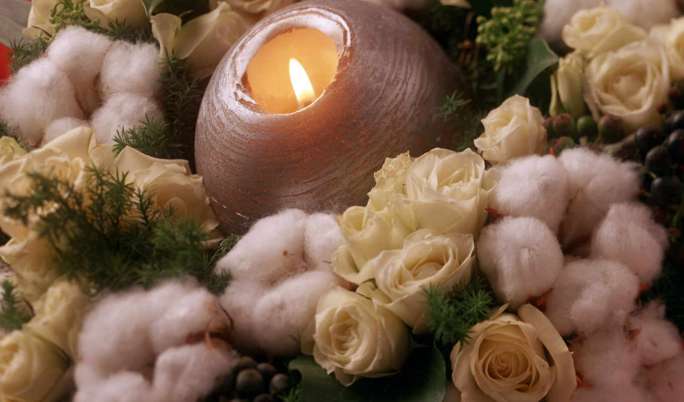desktop, picture, picture, year, new, holidays, candle, with the button, burning