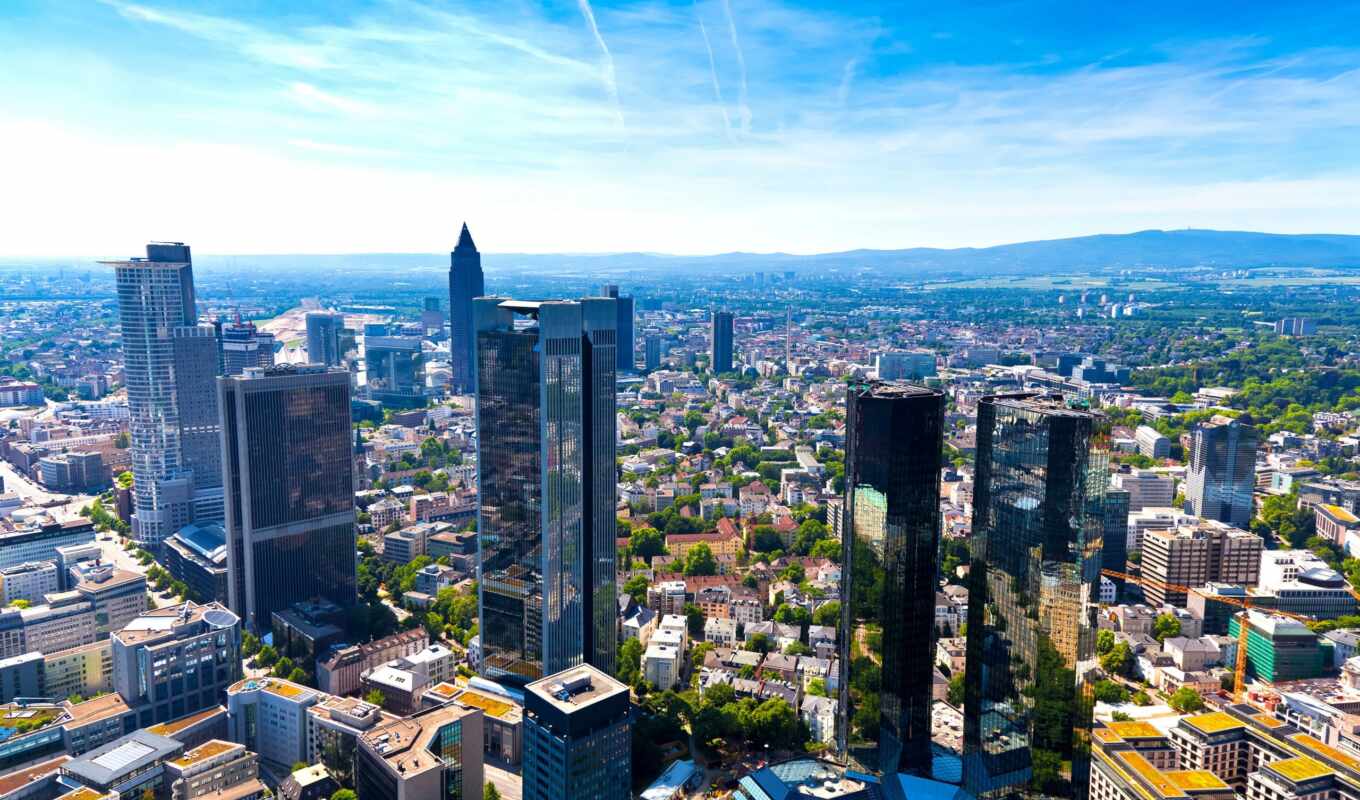 view, city, modern, history, mix, Frankfurt, medieval, together, the Germans