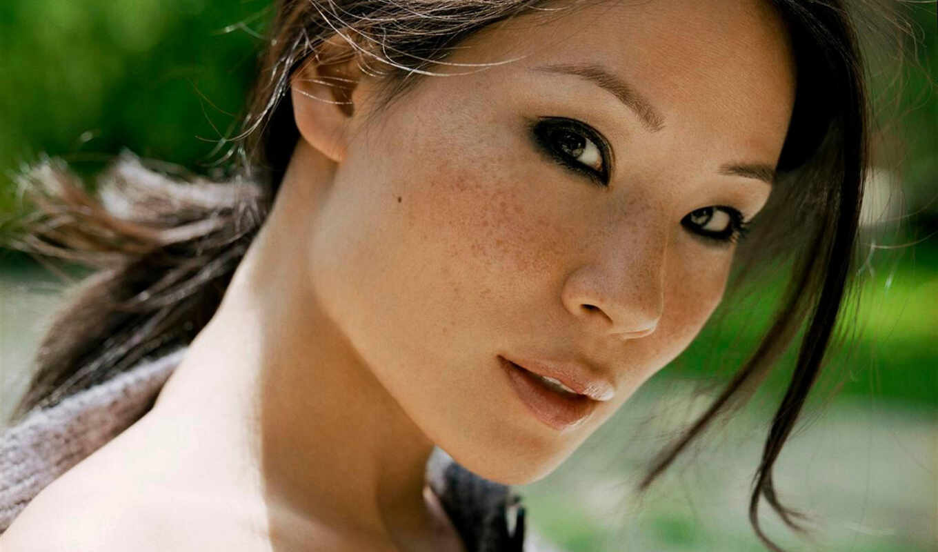 asian, actress, tan, freckle