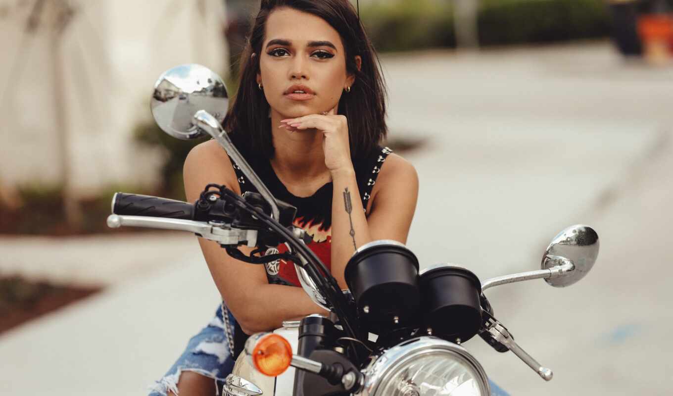 девушка, женщина, мотоцикл, brunette, модель, gallery, rare