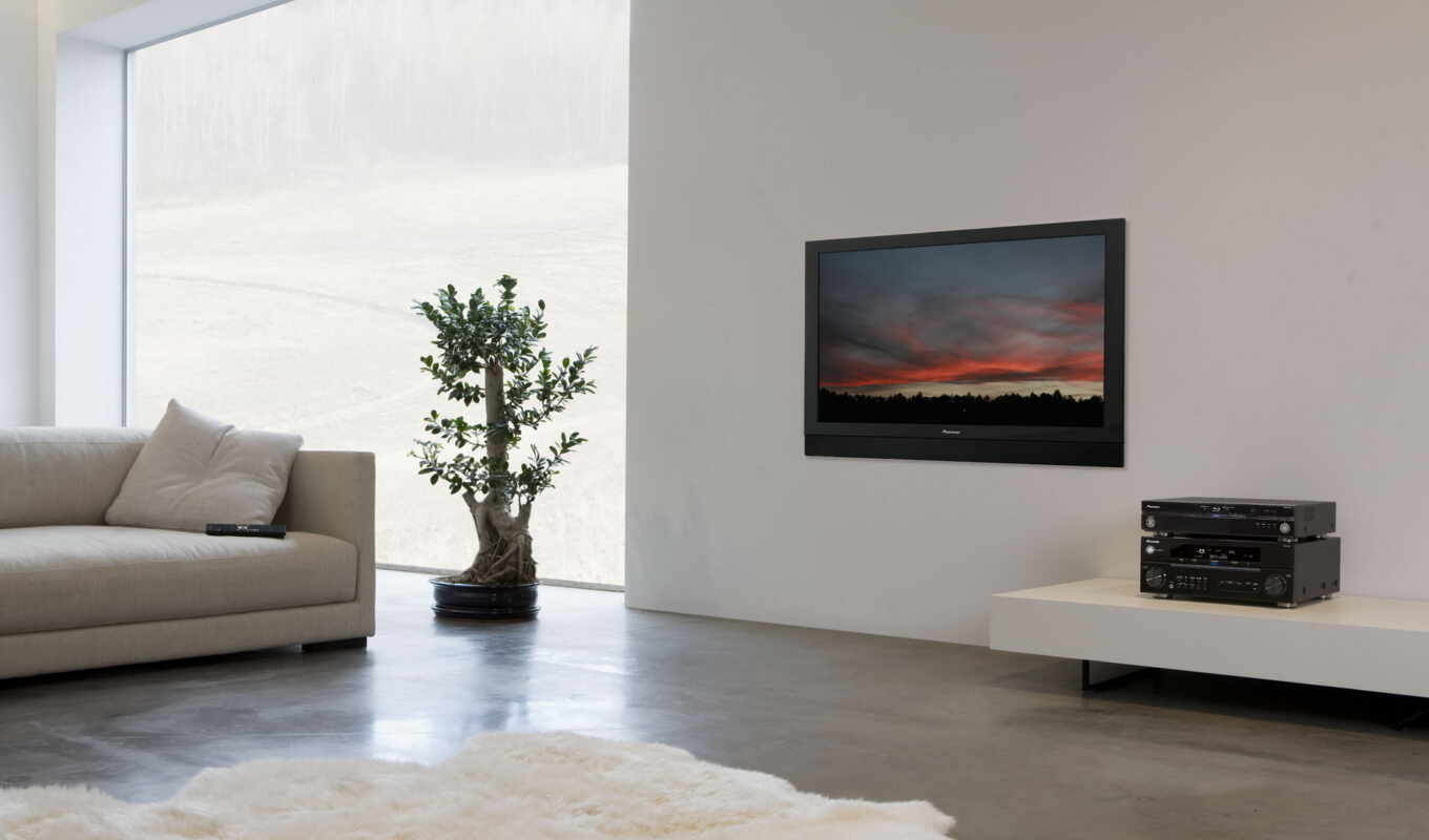 wall, home, design, interior, tv