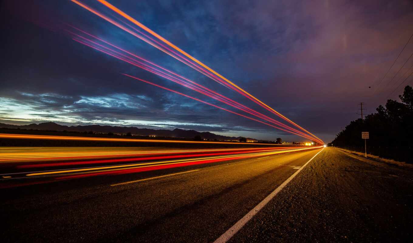 night, road, evening, lights, topic, time, photography, excerpt, lapse