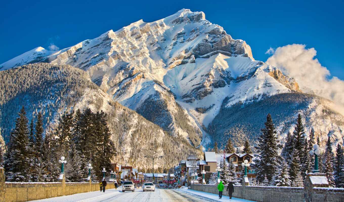 nature, large format, snow, winter, alberta, banff, canadian, mountains