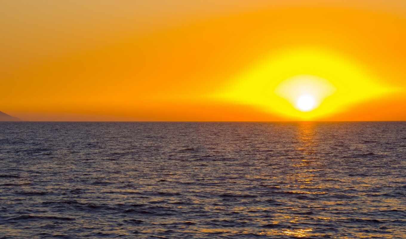 full, widescreen, sunset, beautiful, seas, free, sunrise