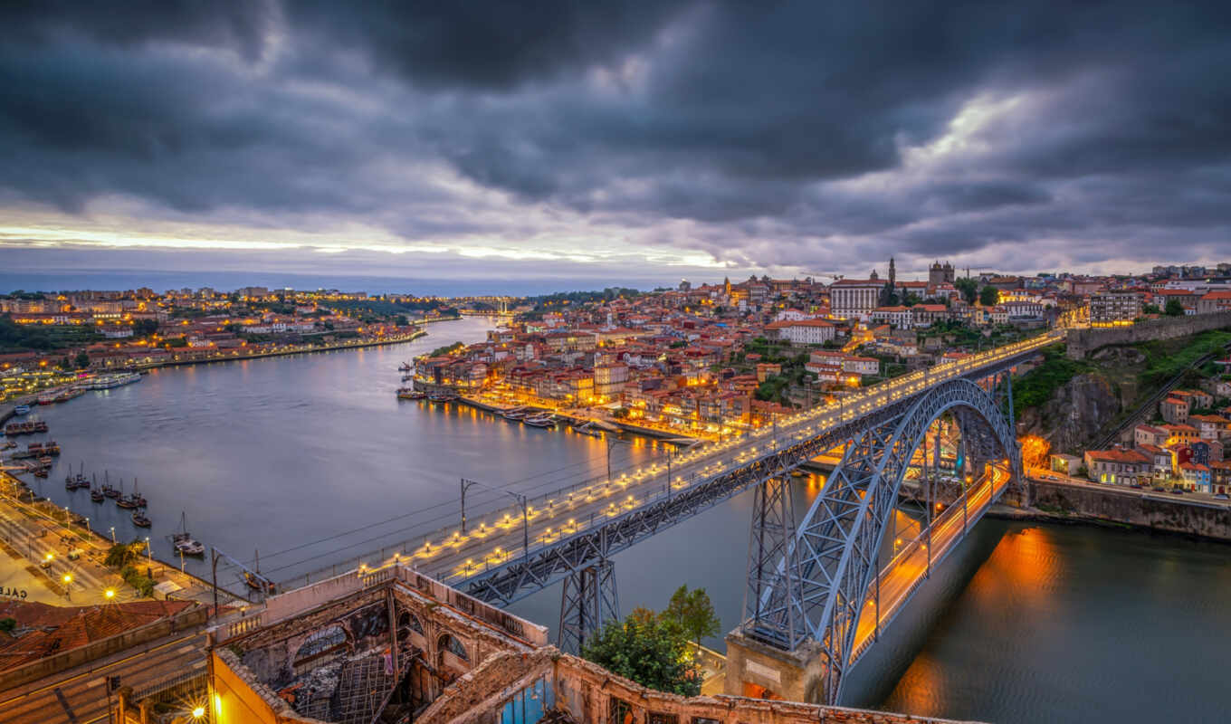 city, Bridge, port, gaia, nova, portugal, dom, vila, photo wallpapers