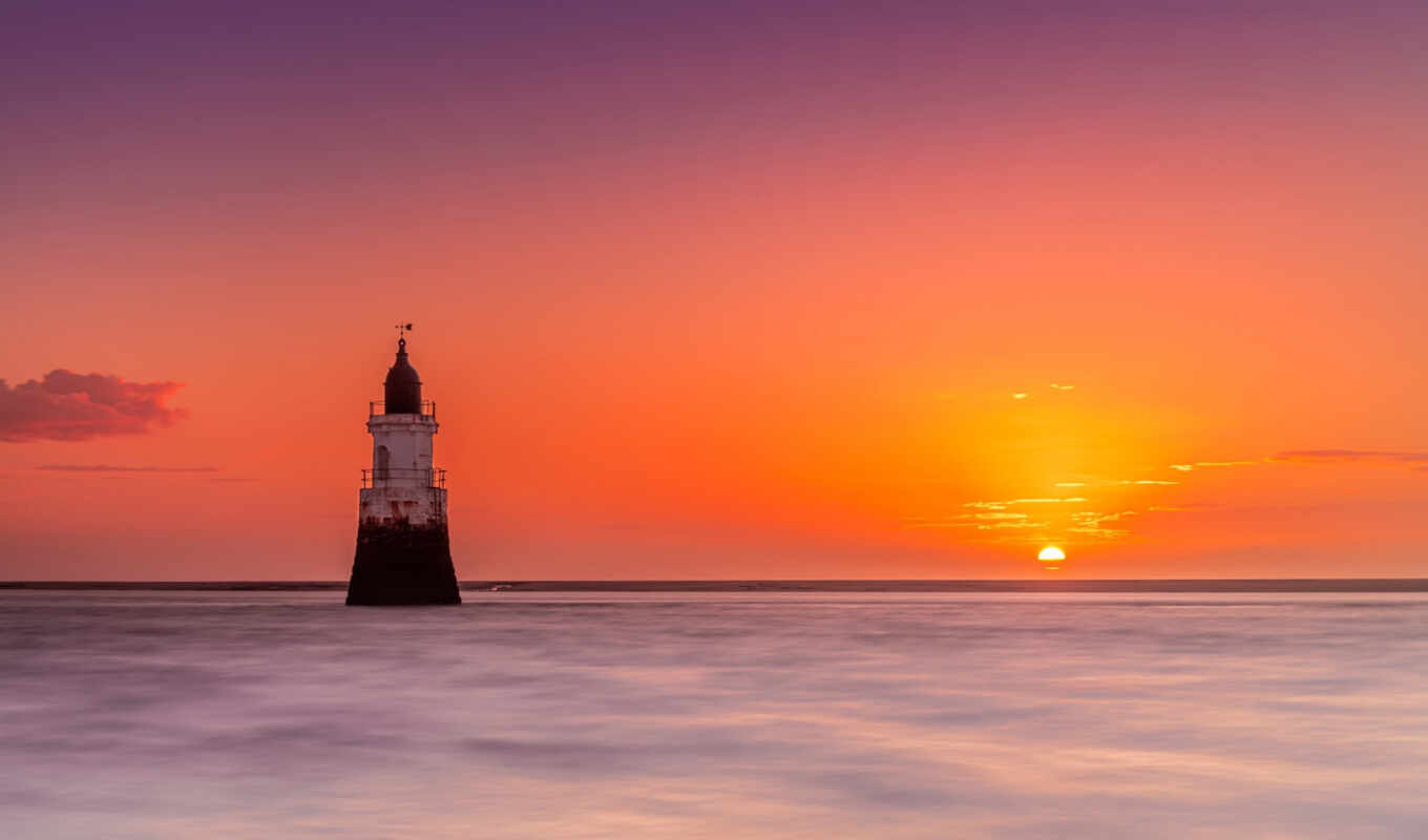 lighthouse, England, scar, lancaster