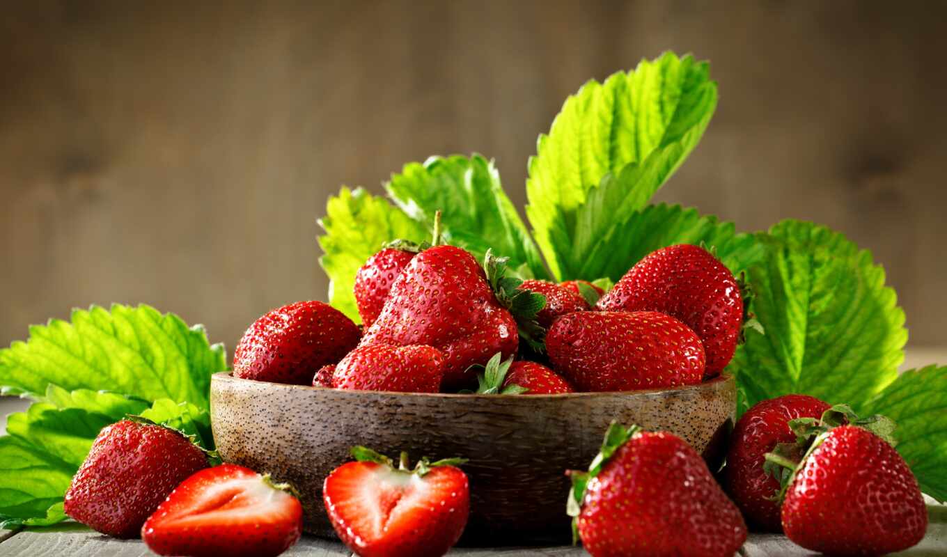 meal, the bowl, foliage, strawberry, leaf, juicy, advertisement, berry, avit