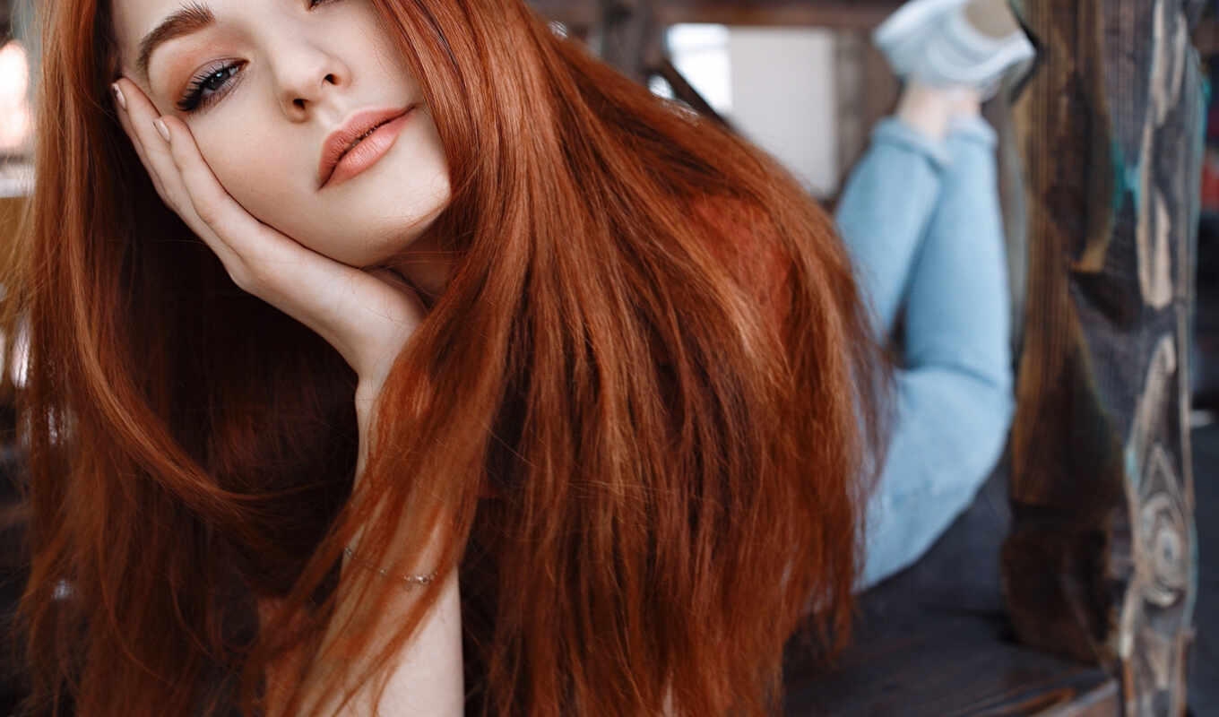 art, girl, woman, red, hair, to answer, color, makeup, shade, forum, fotoryzhii