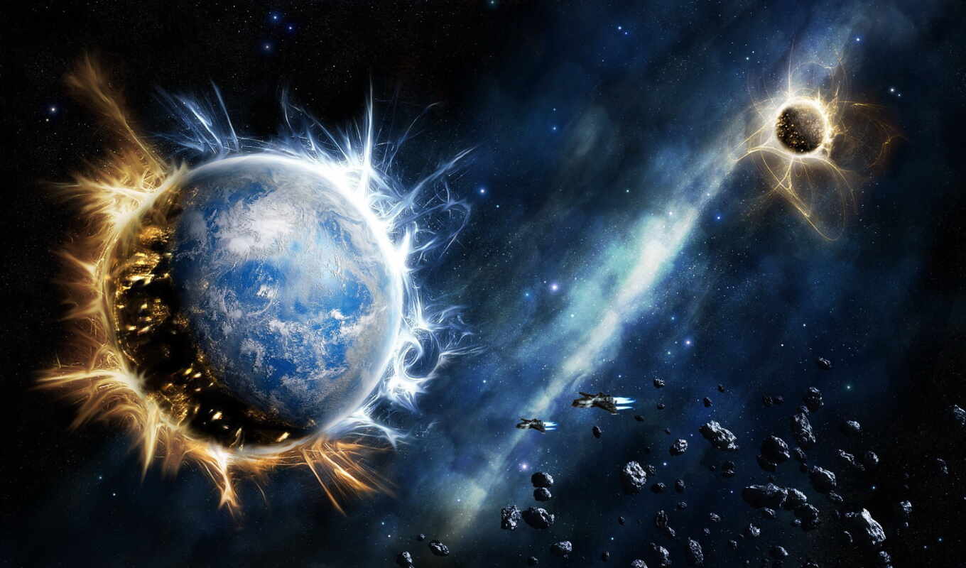 wallpaper, photo, r, planets, explosion, space