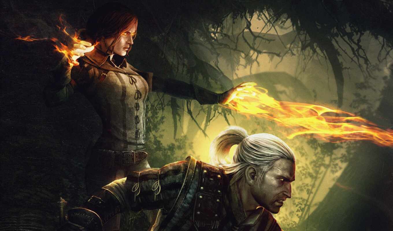 picture, drawing, game, magic, fire, killers, ♪, plot, witcher, kings