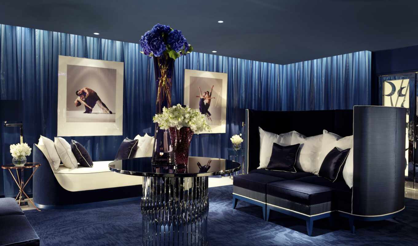 blue, комната, design, hotel, интерьер, top, luxury, спа, curtain, люкс