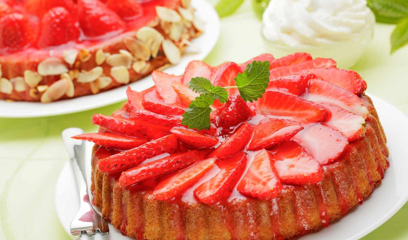 window, ice cream, dessert, strawberry, cake, decorate, berry, meal, bakery products, piroga