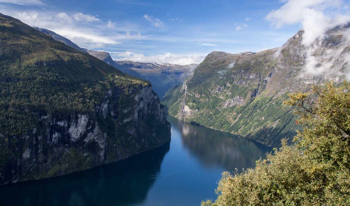 природа, гора, hotel, река, норвегия, geiranger, союз, mollsbygda