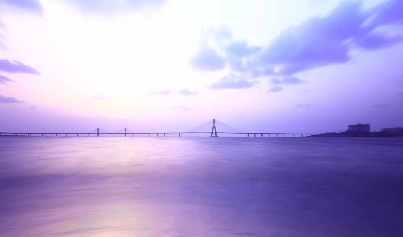 Bridge, sea, images, park, clouds, mumbai, shivaji