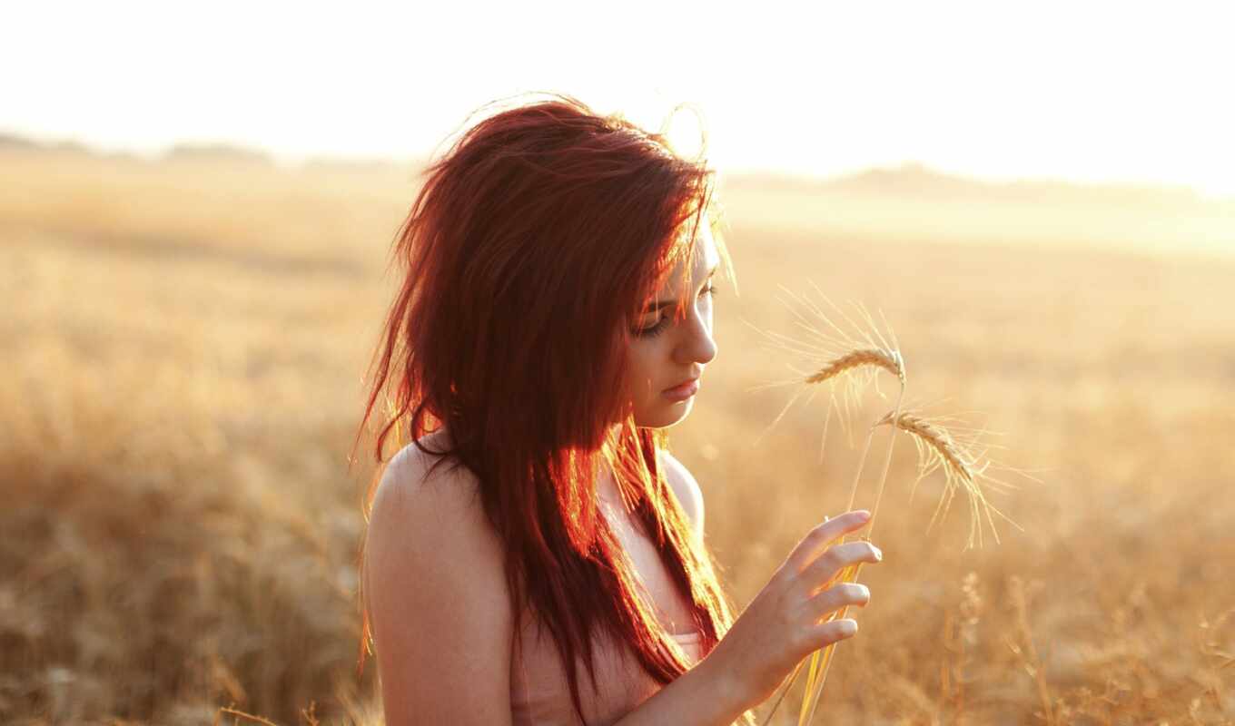 nature, more, girl, free, girls, women, photography, red heads, sunsets