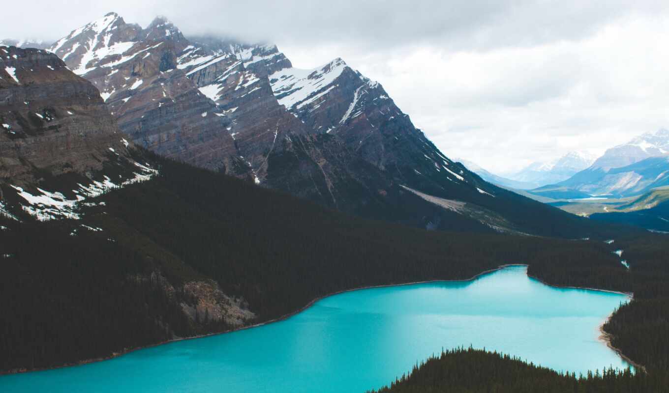 озеро, природа, гора, тв, канада, рыцарь, park, national, banff, канадский, скалы