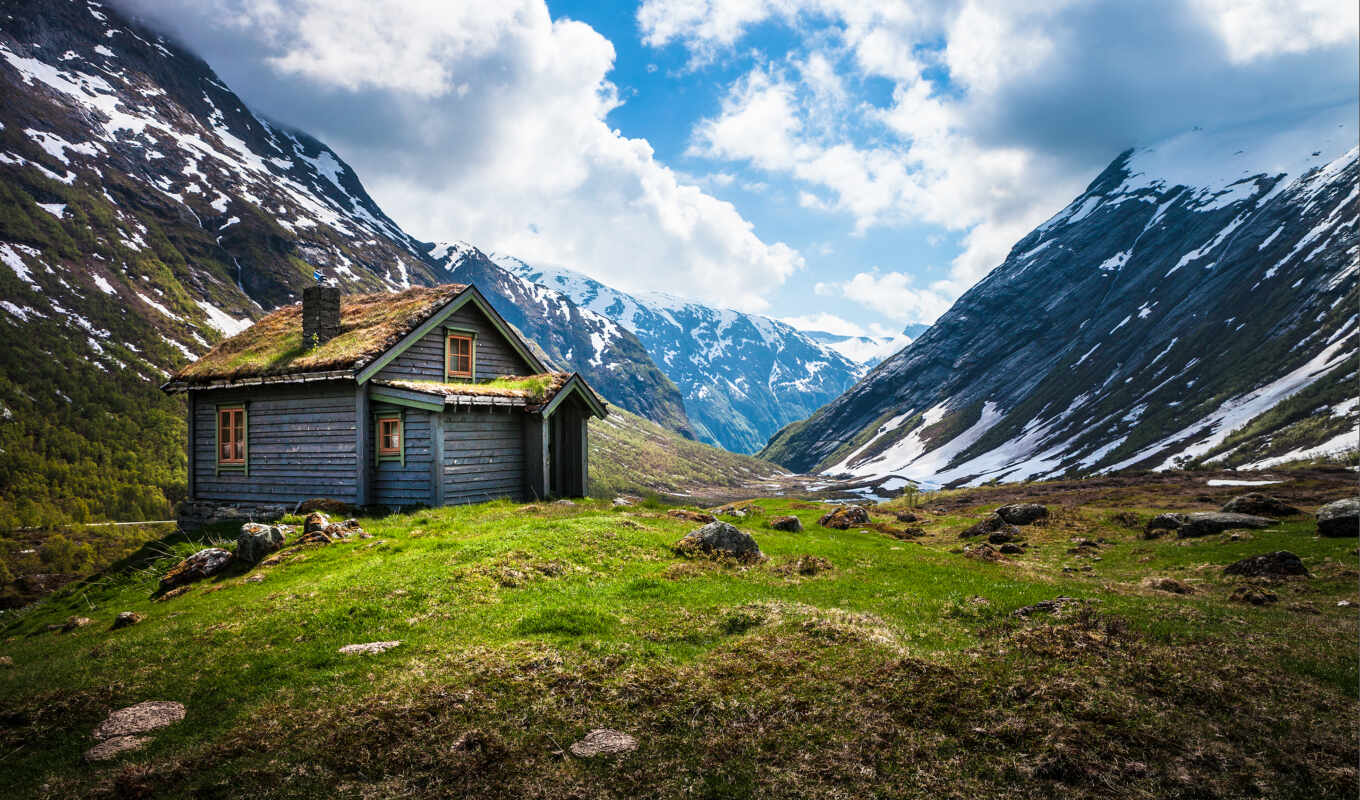 house, качественные, фотографий, lodge, норвегия, горах, предпросмотром, горы