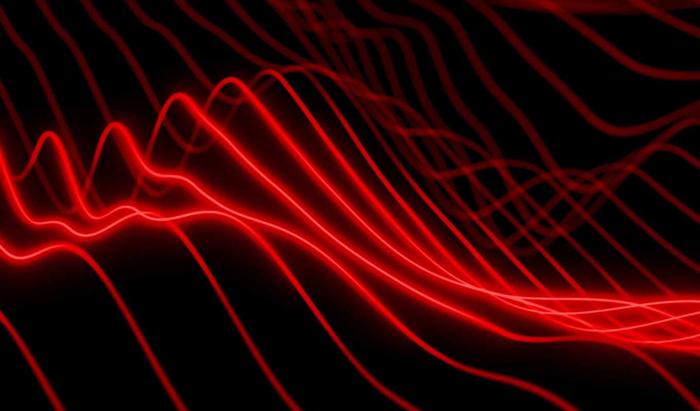 mobile, a laptop, but, red, wave, neon, colourful, wavy, march