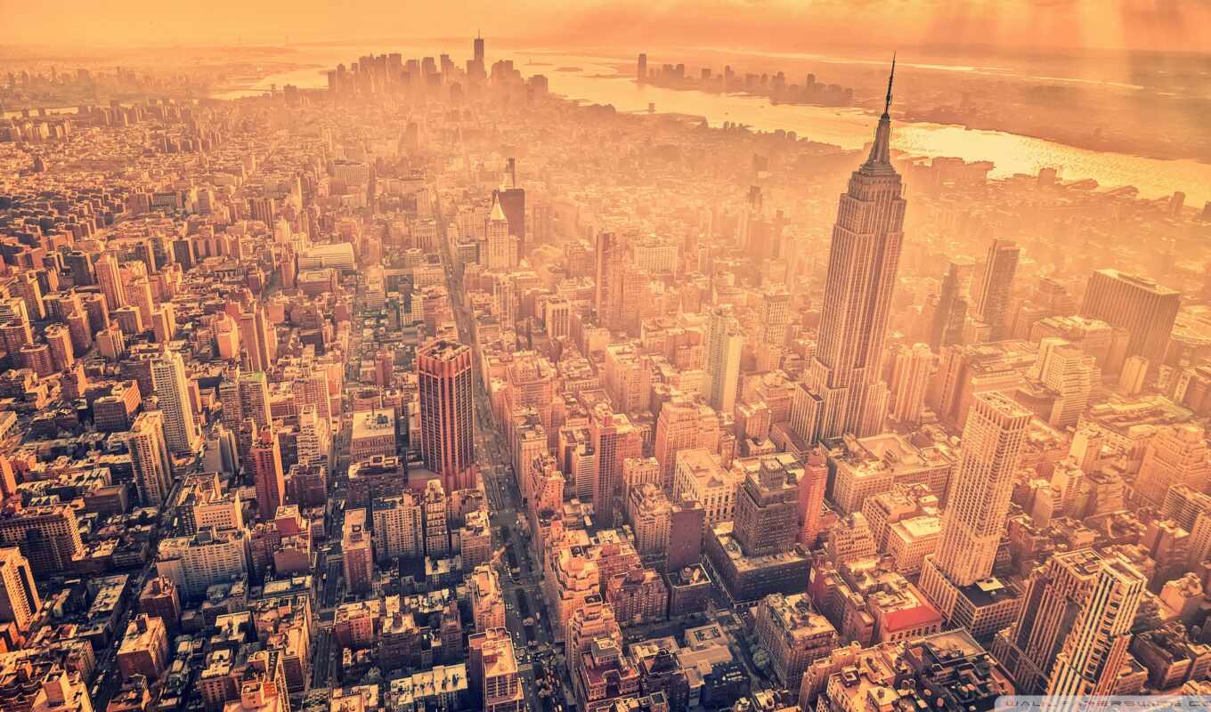 view, summer, sun, new, city, cityscape, build, manhattan, york, state, rare