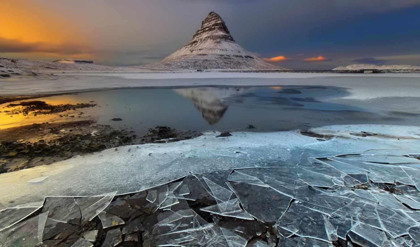 nature, ice, water, snow, mountain, iceland, mountains