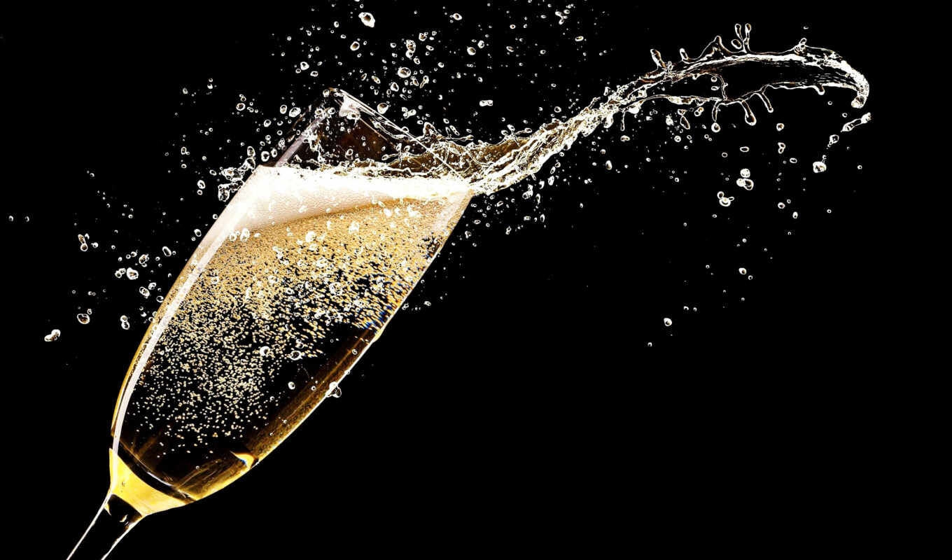 black, drop, glass, rendering, splashes, holiday, drink, splash, champagne, stokovyi