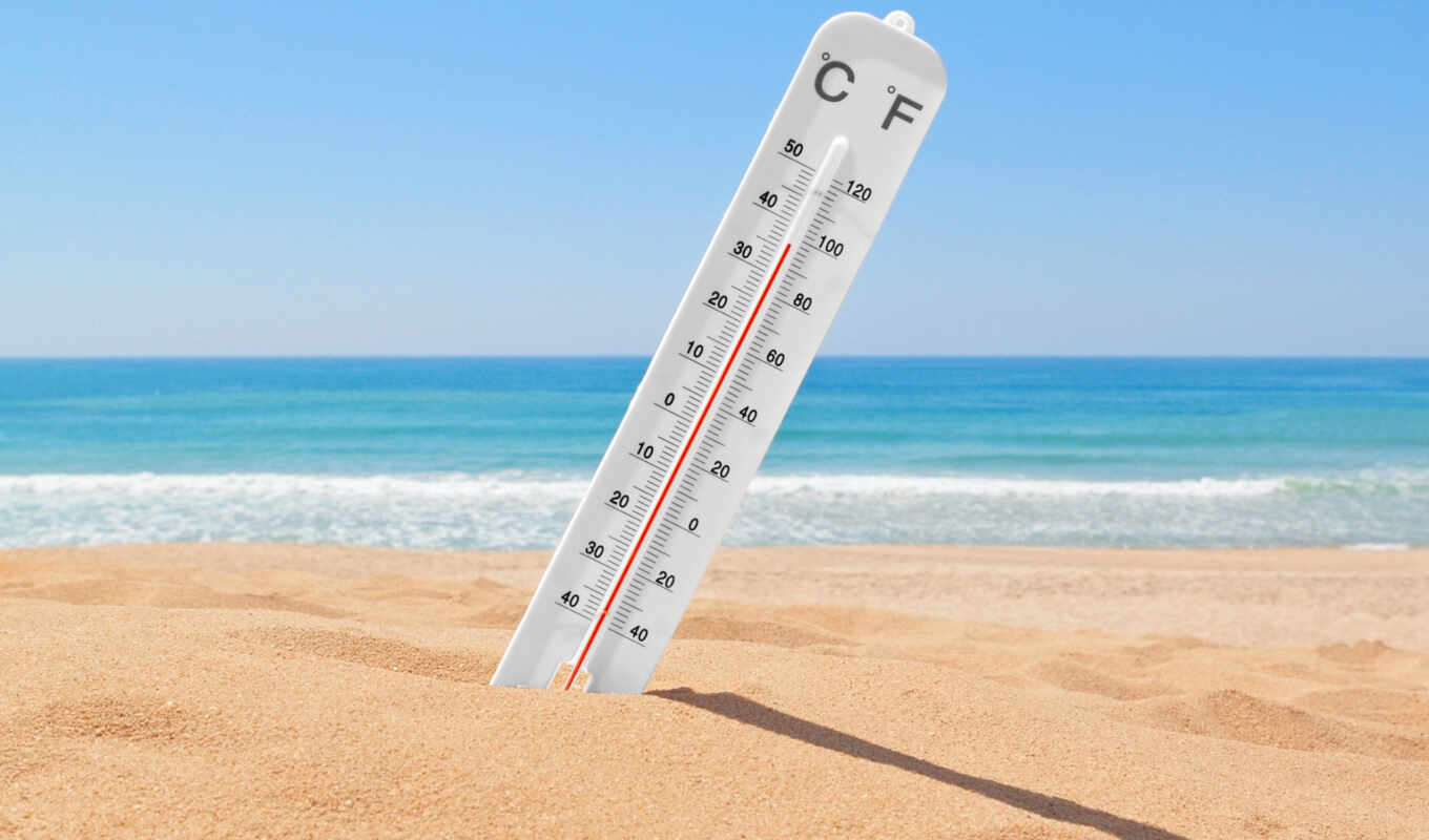 summer, sun, песок, тепло, температура, градусник, жарким