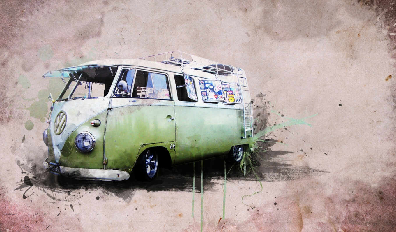 picture, best, style, creative, van, for Volkswagen, travel, hippies, year