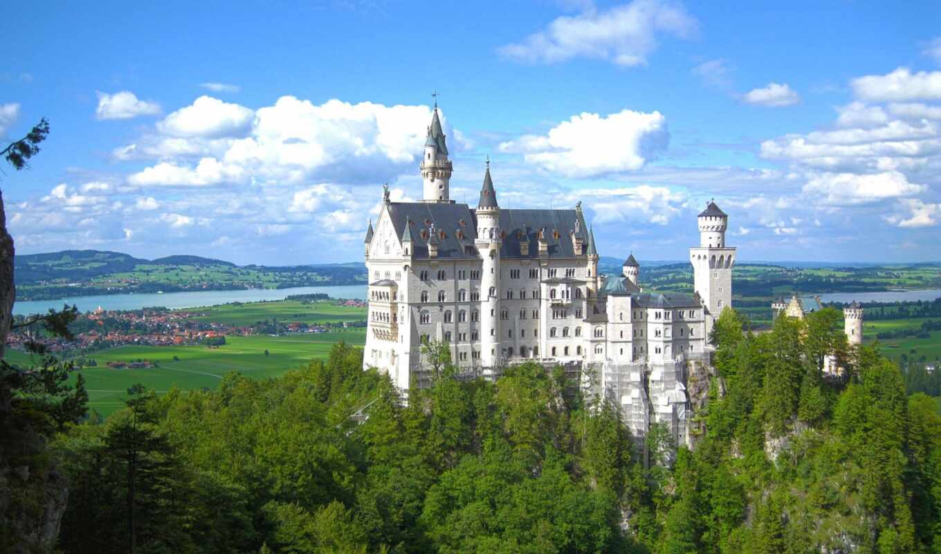 castle, of, neuschwanstein, castle, Bavaria, architecture, neuschwansteinburg